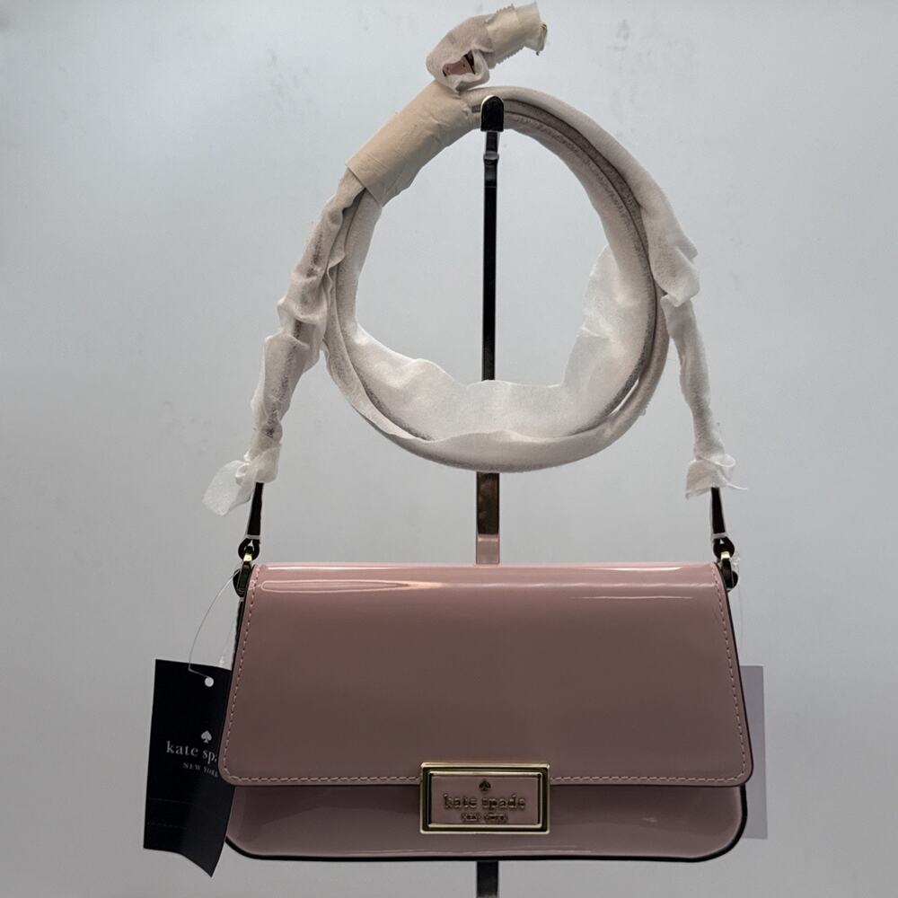New Kate Spade Reegan Patent Mini Flap Crossbody Tutu Pink